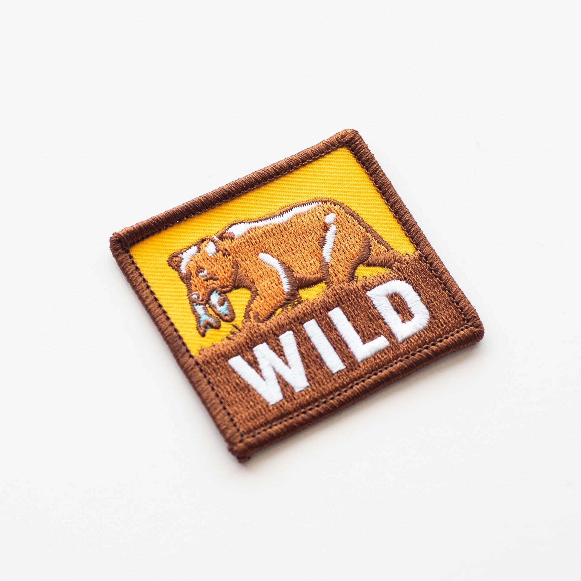 “Wild” Bear Embroidered Iron on Patch - Wander Together Outfitters