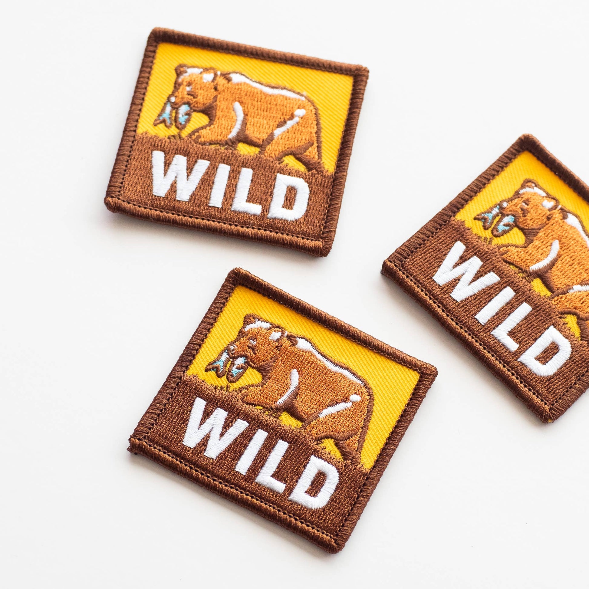 “Wild” Bear Embroidered Iron on Patch - Wander Together Outfitters