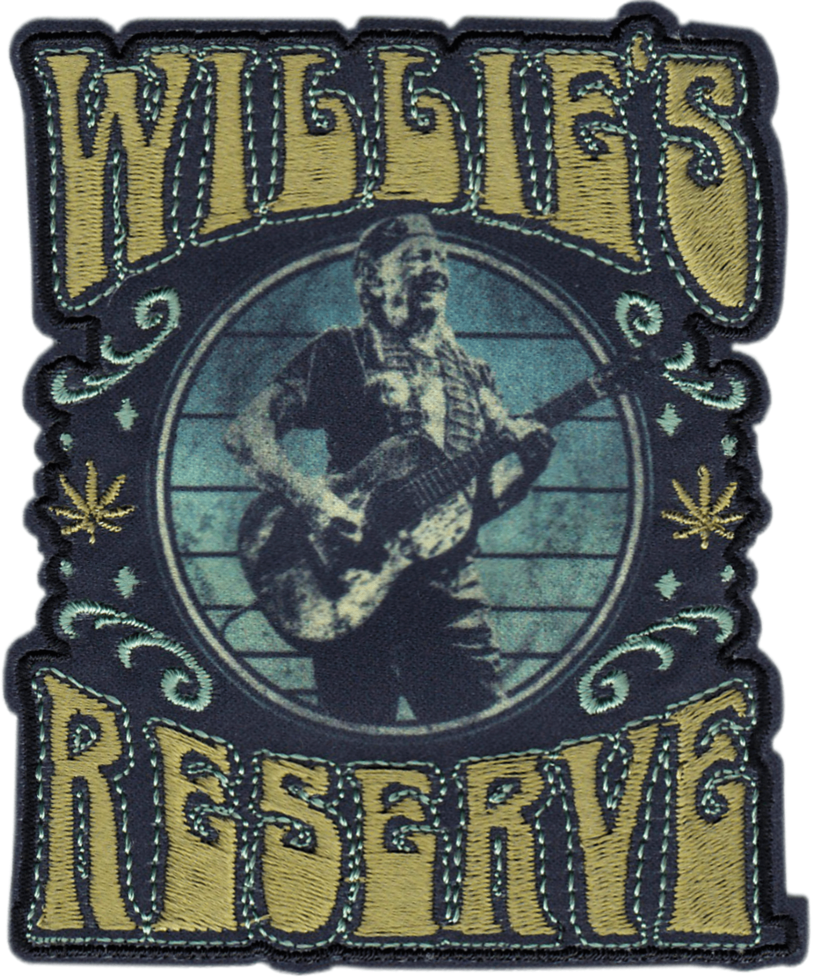 "Willie's Reserve" Willie Nelson Playing Guitar Iron On Patch - Wander Together Outfitters