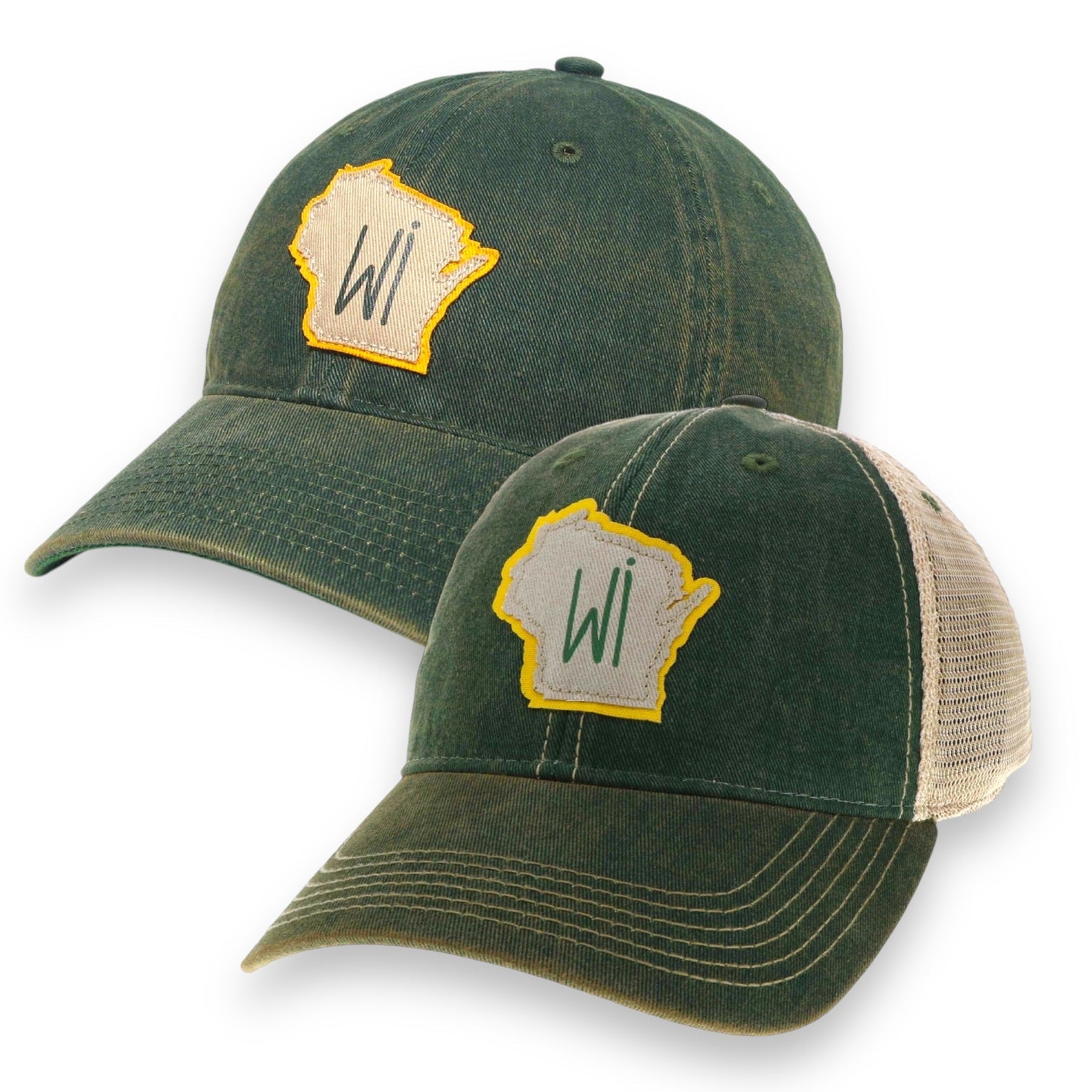 Wisconsin Old Favorite Trucker Hat in Green (CLEARANCE) - Wander Together Outfitters
