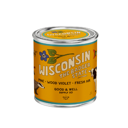 Wisconsin State Candle (Violet, Fresh, Pine) - Wander Together Outfitters
