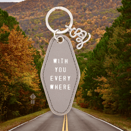 "With You Everywhere" Motel Keychain (CLEARANCE) - Wander Together Outfitters