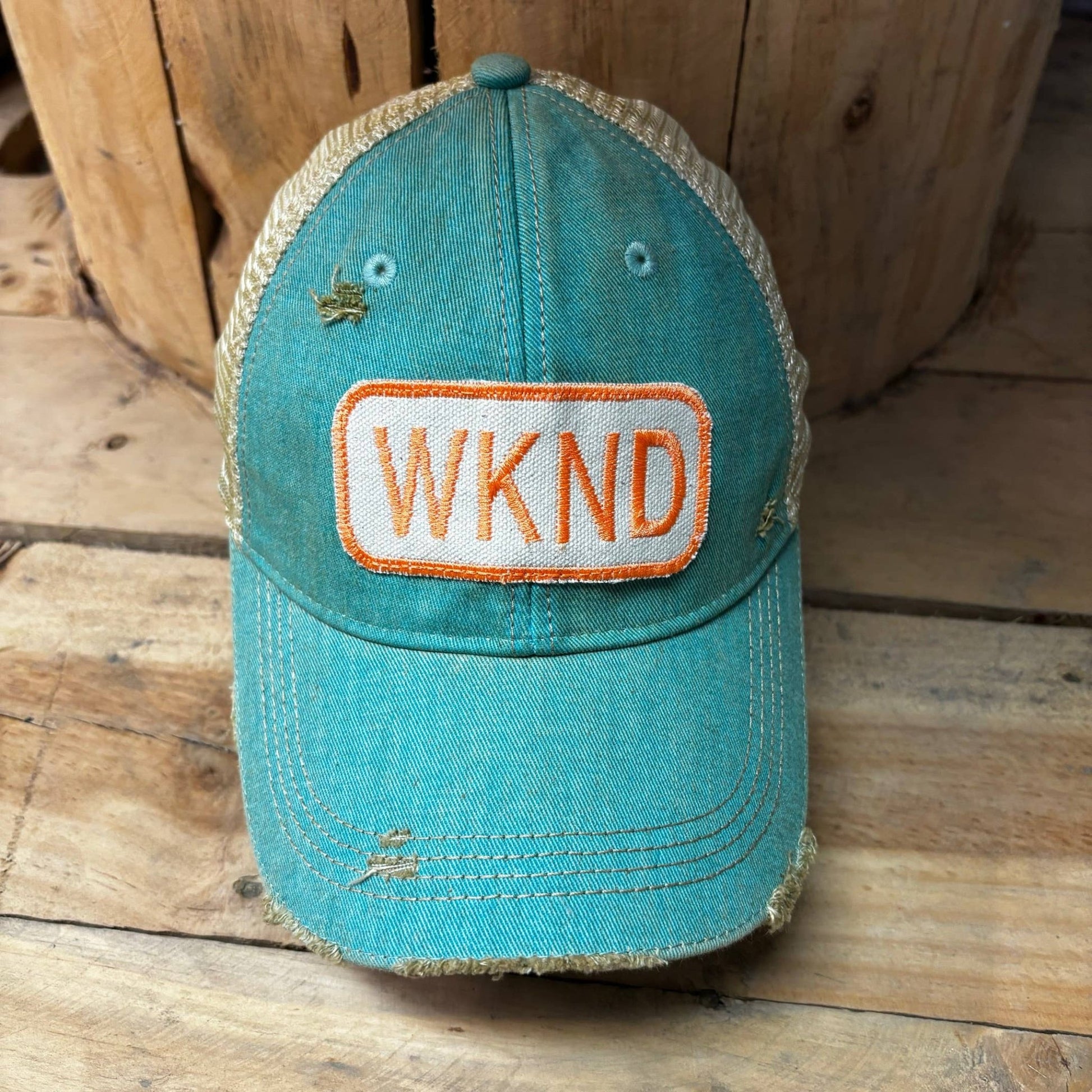 "WKND" Distressed Unisex Hat - Wander Together Outfitters