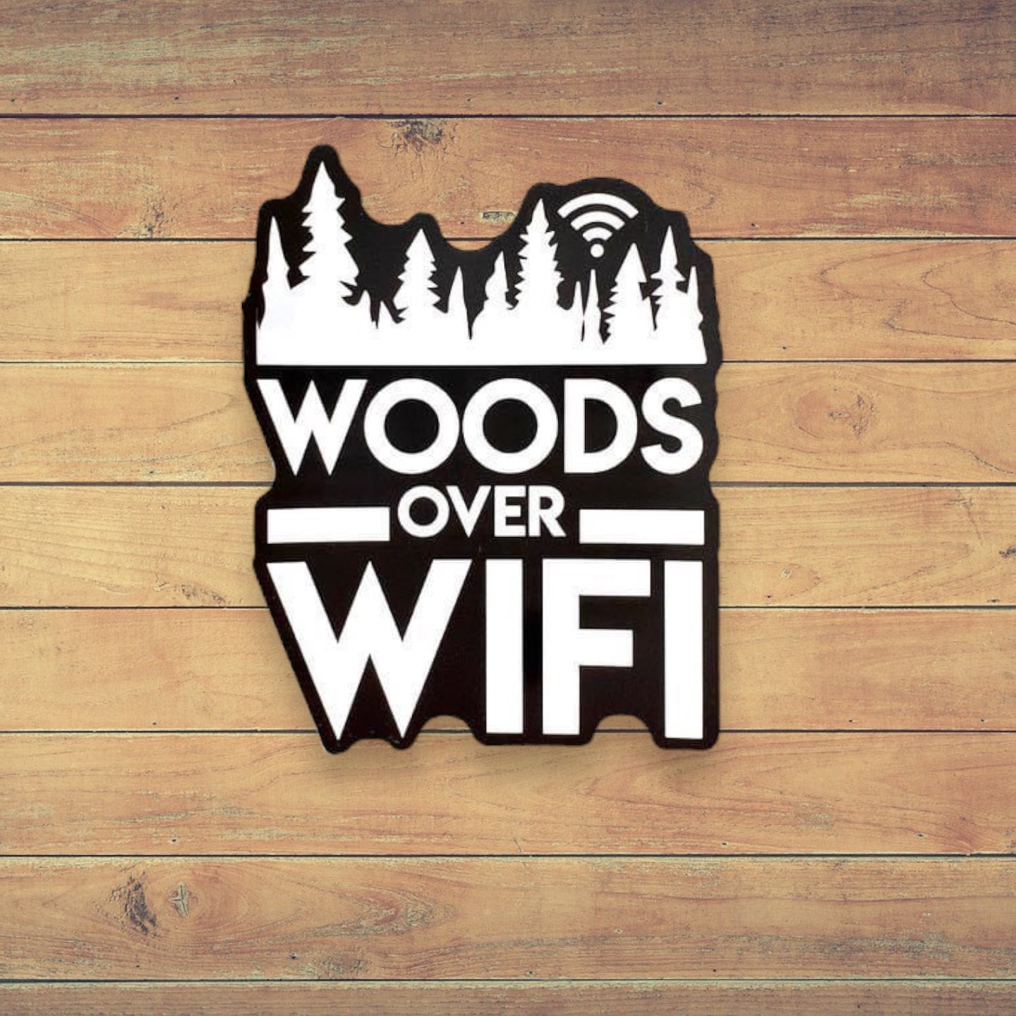 “Woods Over Wifi” Vinyl Decal Sticker - Wander Together Outfitters