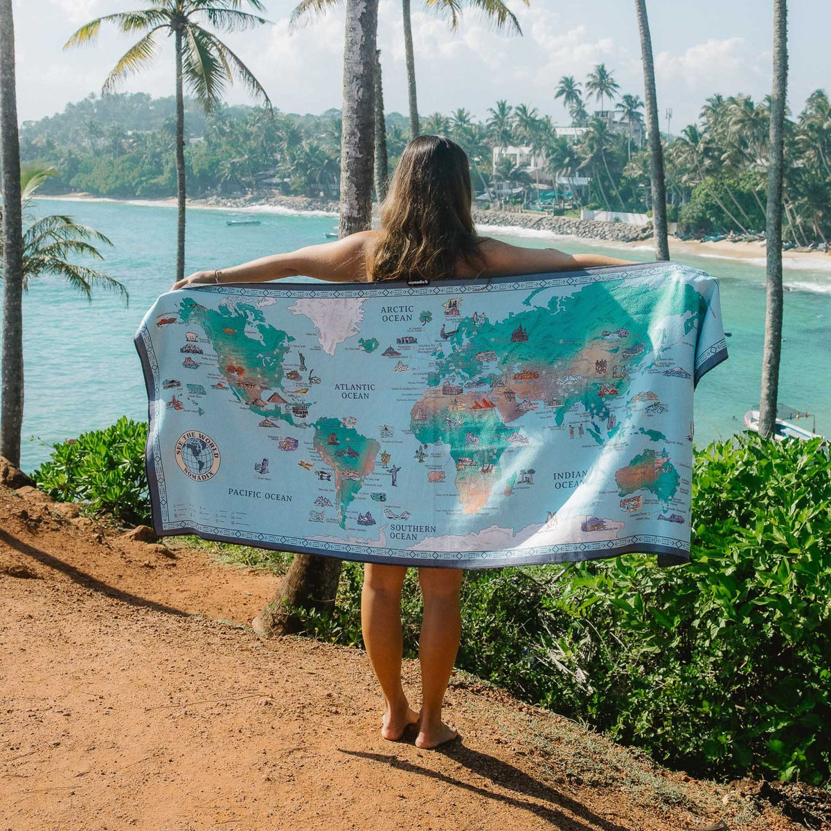 World Map Original All Purpose Quick Dry Towel - Wander Together Outfitters
