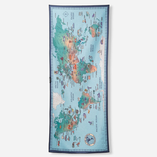 World Map Original All Purpose Quick Dry Towel - Wander Together Outfitters