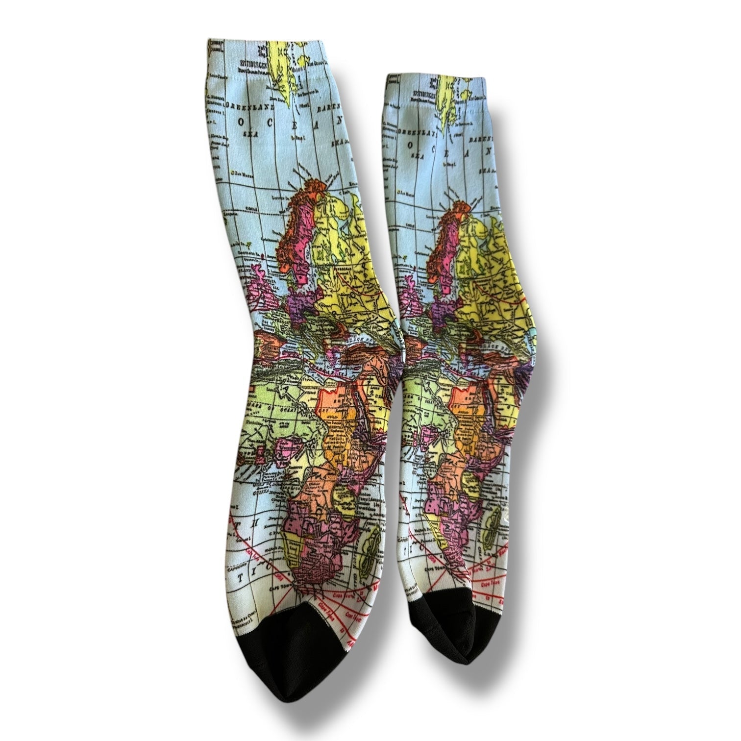 World Travel Map Unisex Socks - Wander Together Outfitters