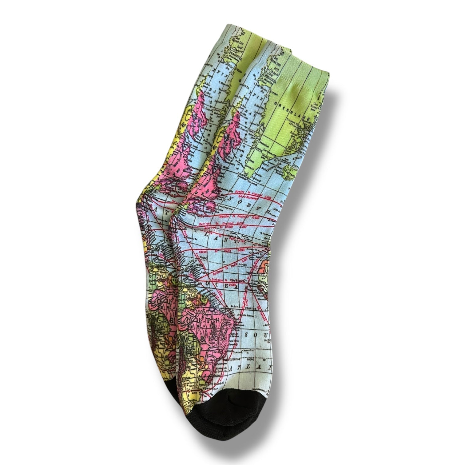 World Travel Map Unisex Socks - Wander Together Outfitters