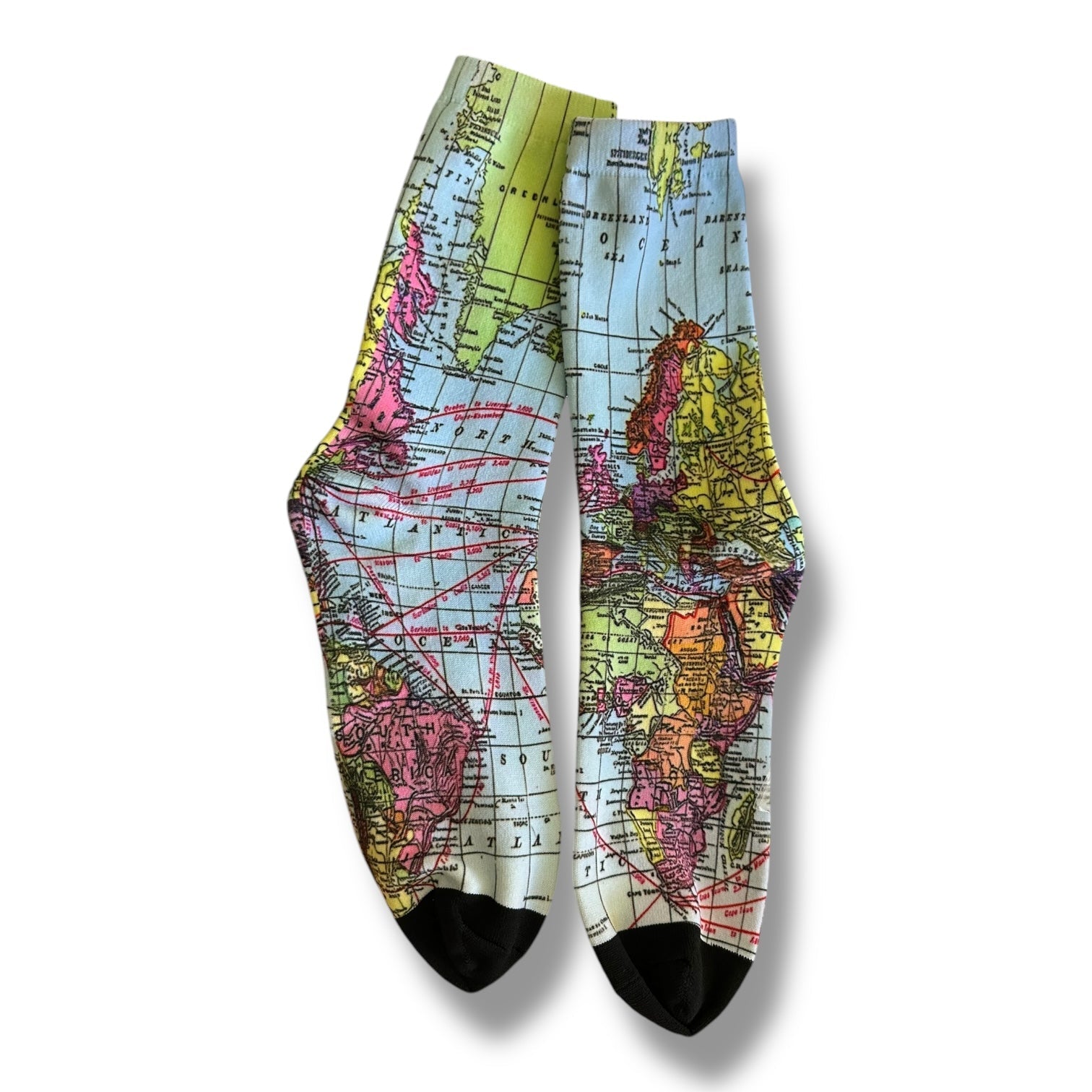 World Travel Map Unisex Socks - Wander Together Outfitters