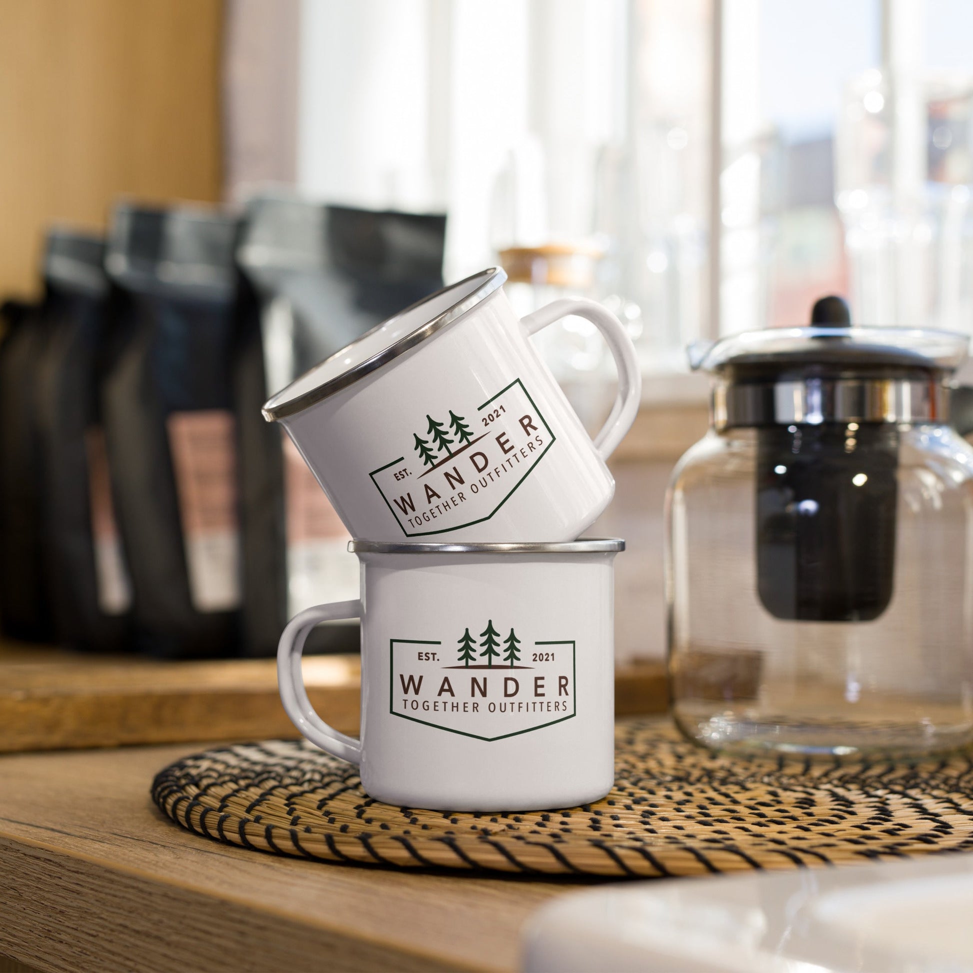 WTO Crew Enamel Camp Mug – Adventure Ready Outdoor Coffee Cup - Wander Together Outfitters