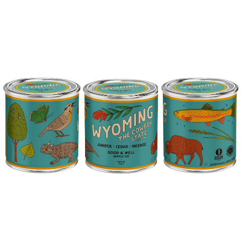 Wyoming State Candle (Incense, Juniper, Cedar) - Wander Together Outfitters