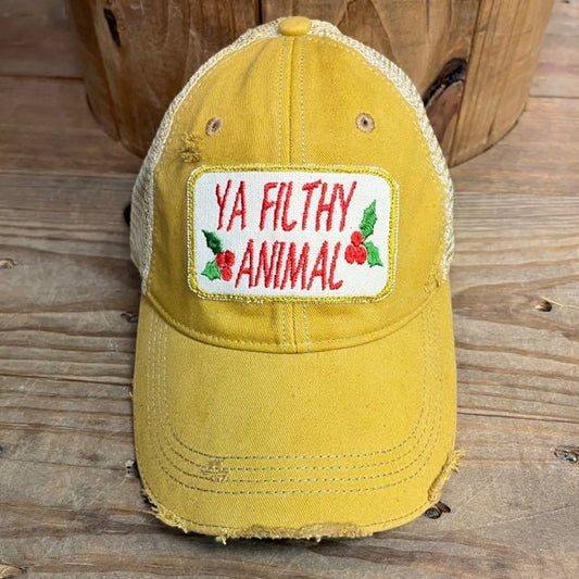 "Ya Filthy Animal" Christmas Themed Unisex Hat - Wander Together Outfitters