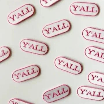 "Y'All" Embroidered Iron - on Patch (Various Colors) - Wander Together Outfitters