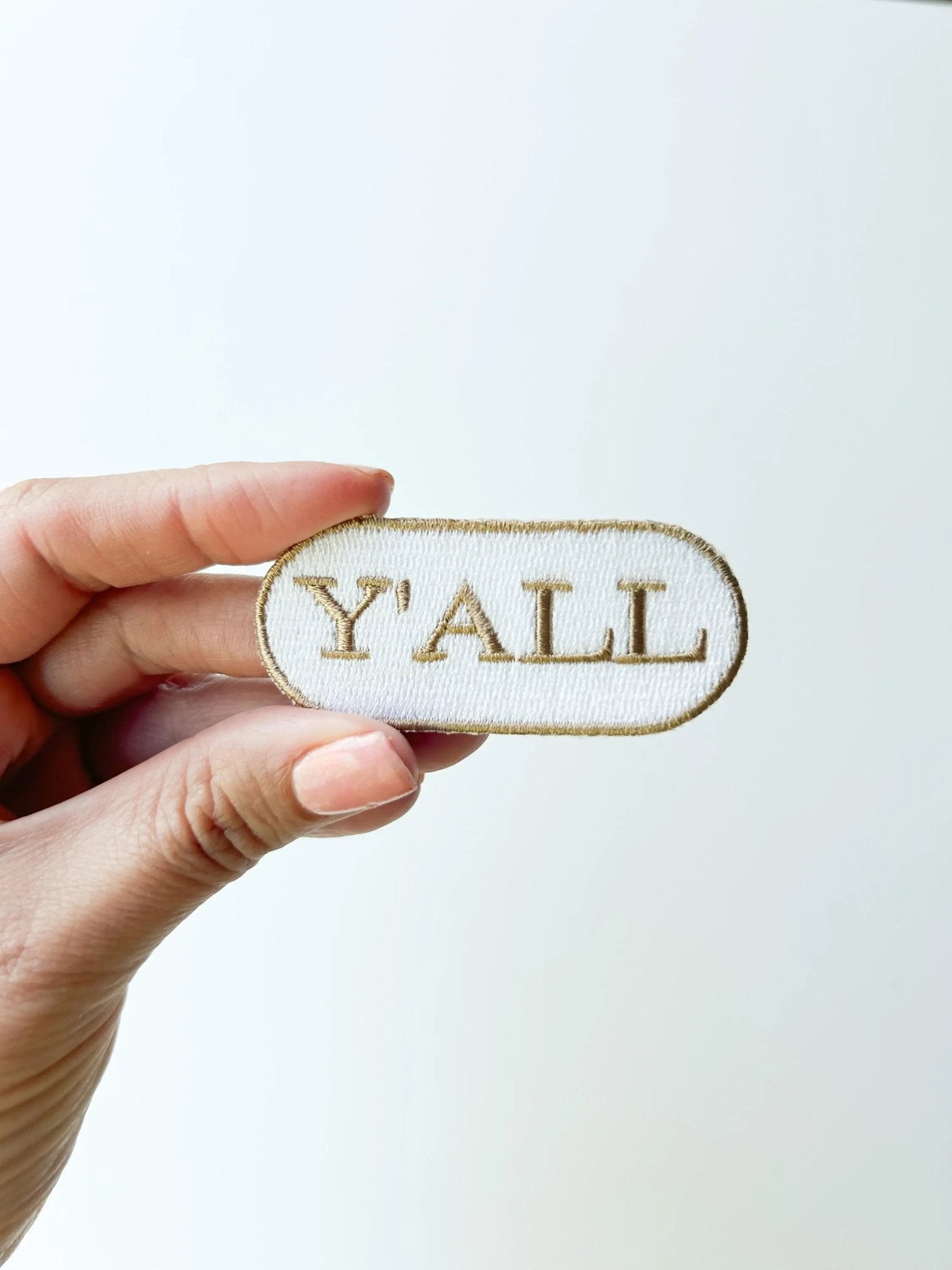 "Y'All" Embroidered Iron - on Patch (Various Colors) - Wander Together Outfitters