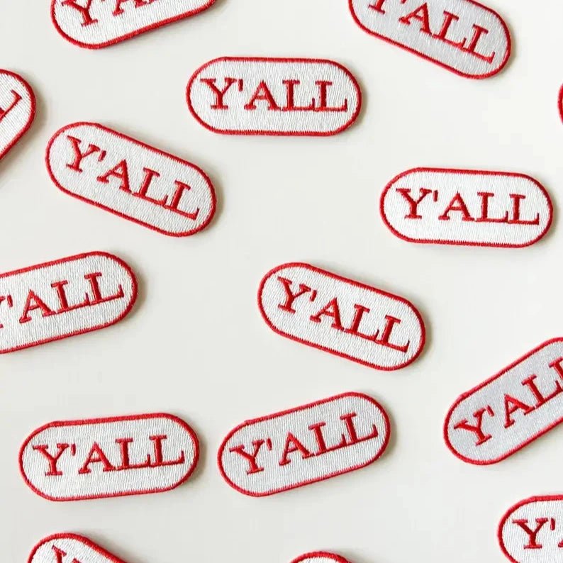 "Y'All" Embroidered Iron - on Patch (Various Colors) - Wander Together Outfitters
