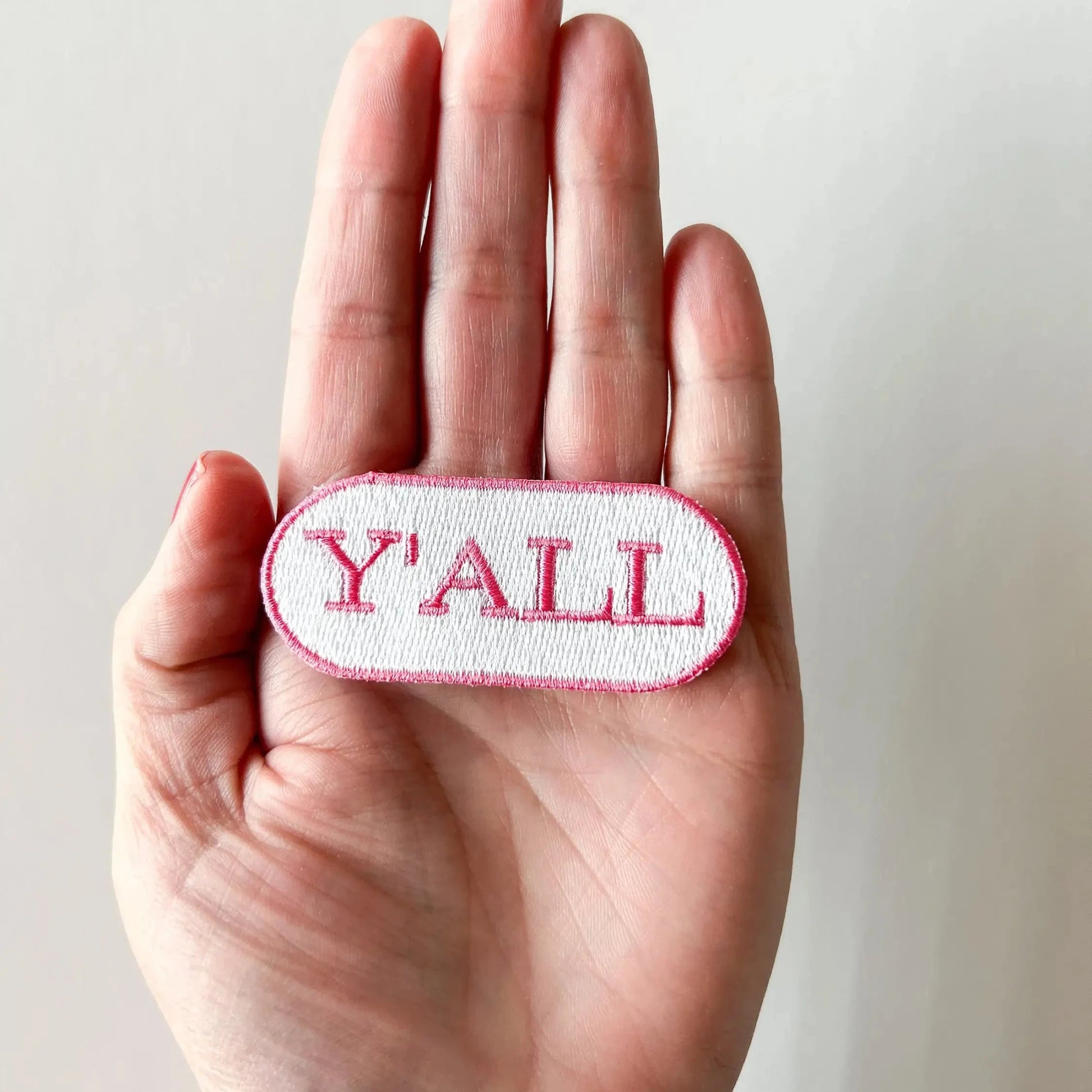 "Y'All" Embroidered Iron - on Patch (Various Colors) - Wander Together Outfitters