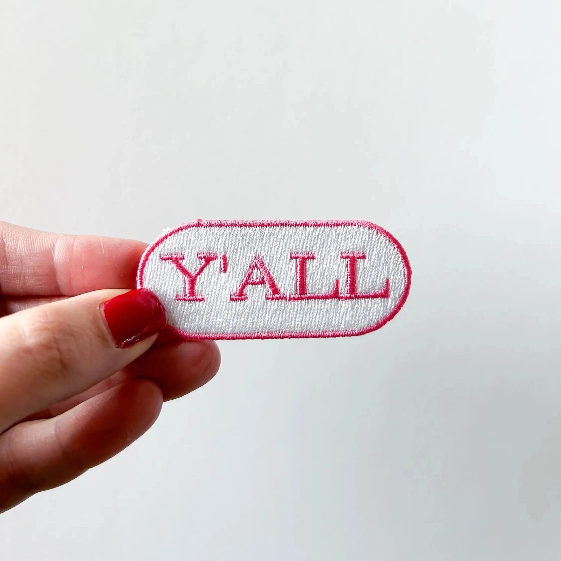 "Y'All" Embroidered Iron - on Patch (Various Colors) - Wander Together Outfitters