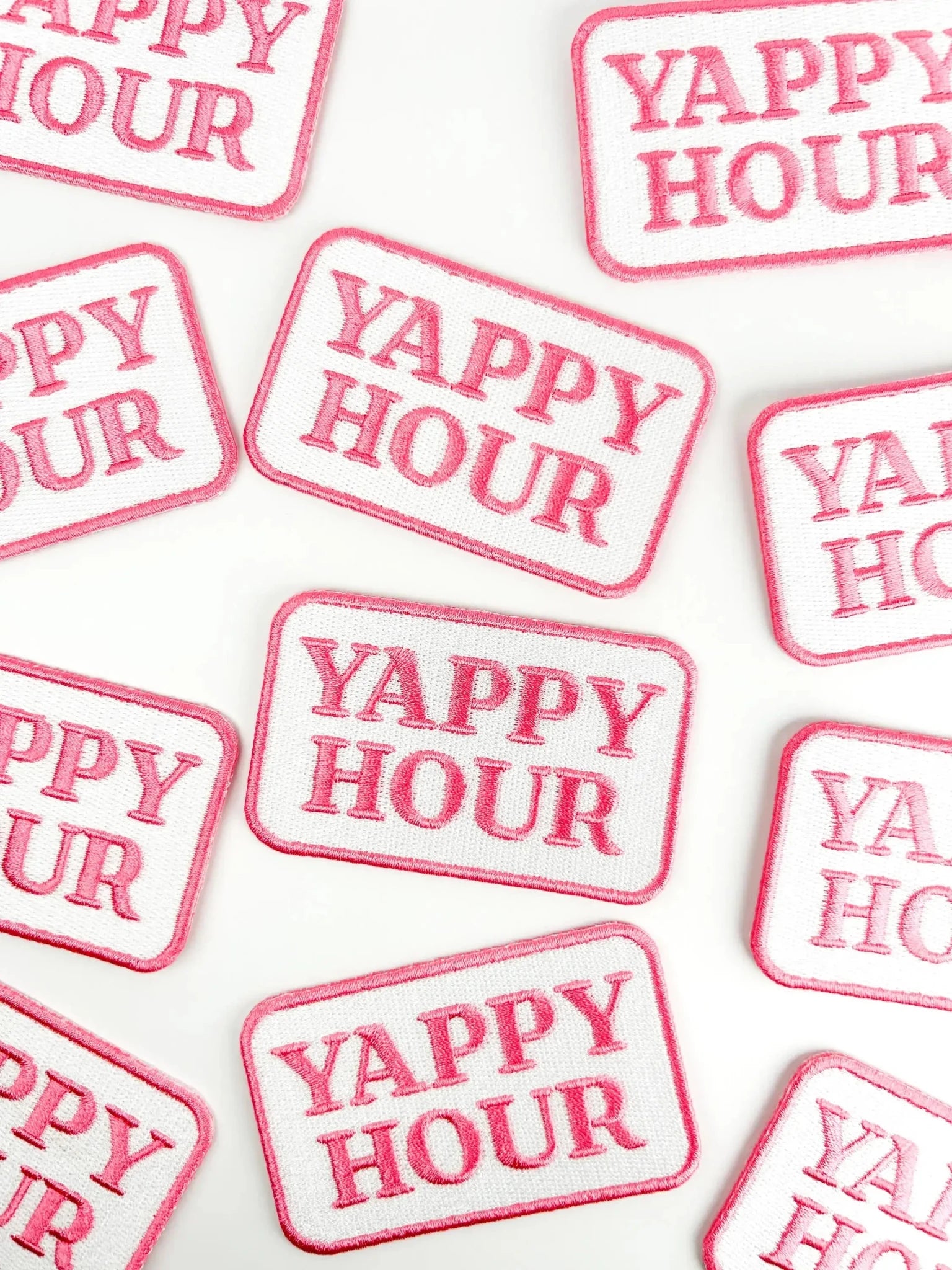 "Yappy Hour" Embroidered Iron On Patch - Wander Together Outfitters