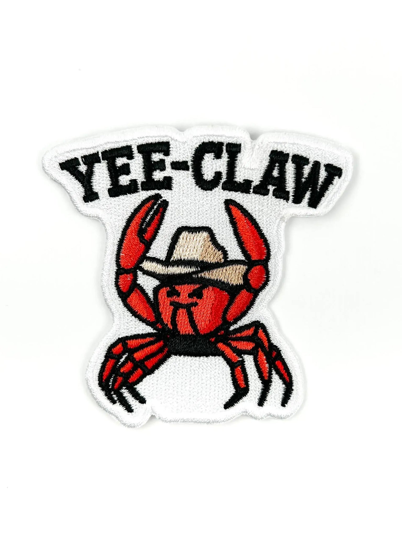 "Yee - Claw" Embroidered Iron On Patch Funny Cowboy Crab - Wander Together Outfitters