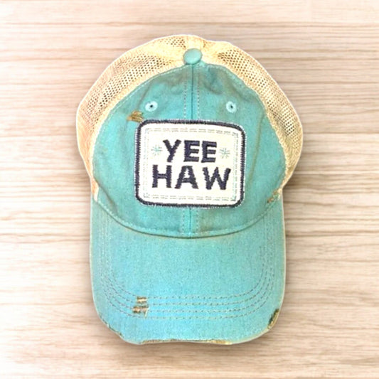 "Yee Haw" Distressed Vintage Cap - Wander Together Outfitters