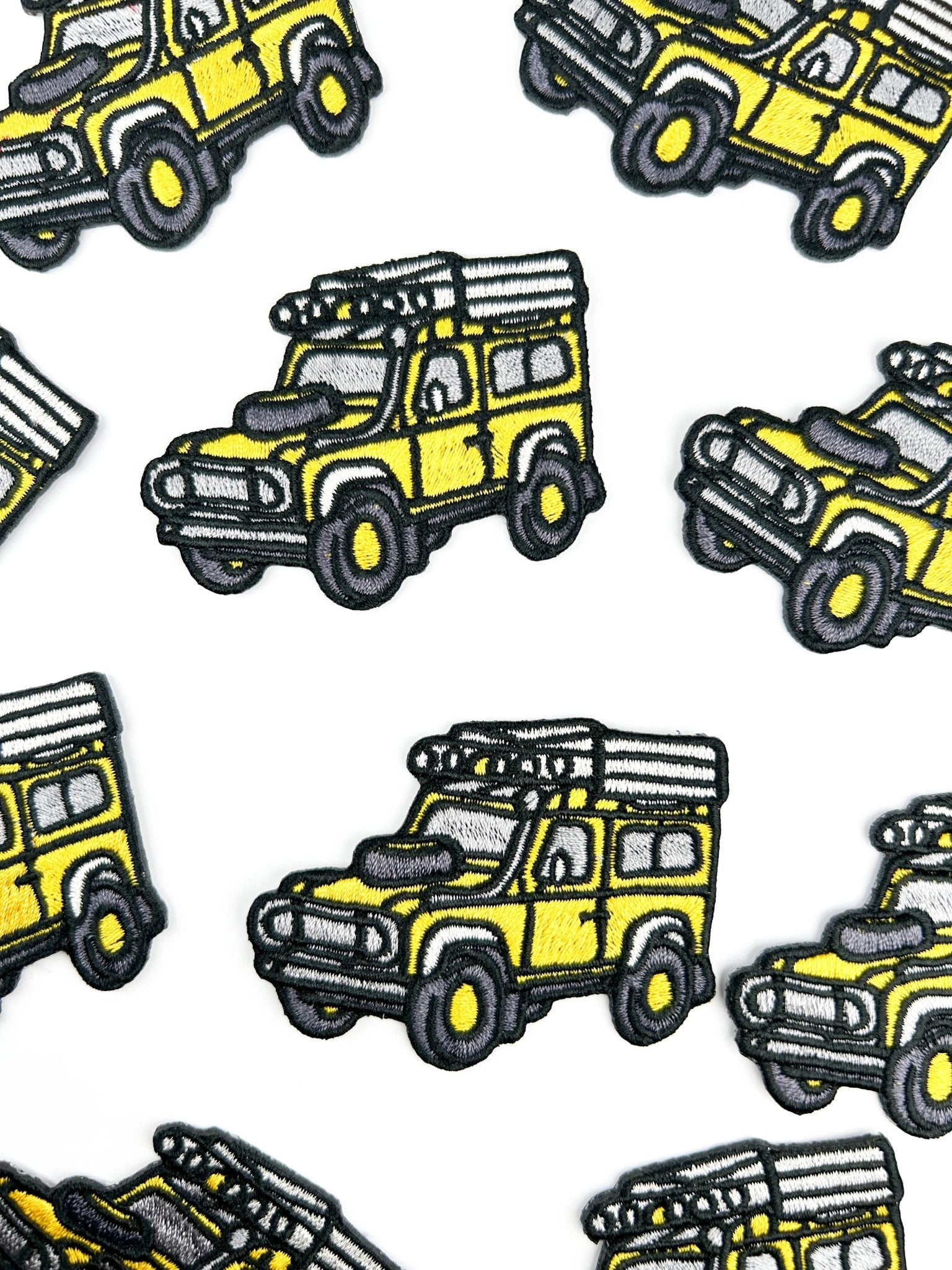 Yellow Overland Truck Iron On Sew On Embroidered Patch - Wander Together Outfitters