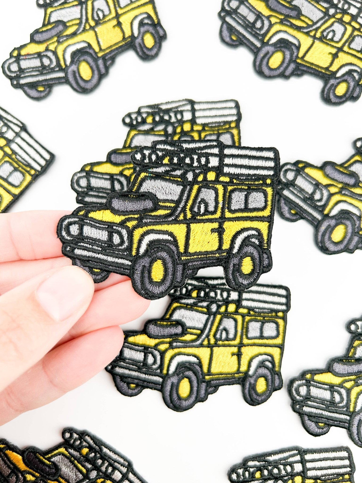 Yellow Overland Truck Iron On Sew On Embroidered Patch - Wander Together Outfitters