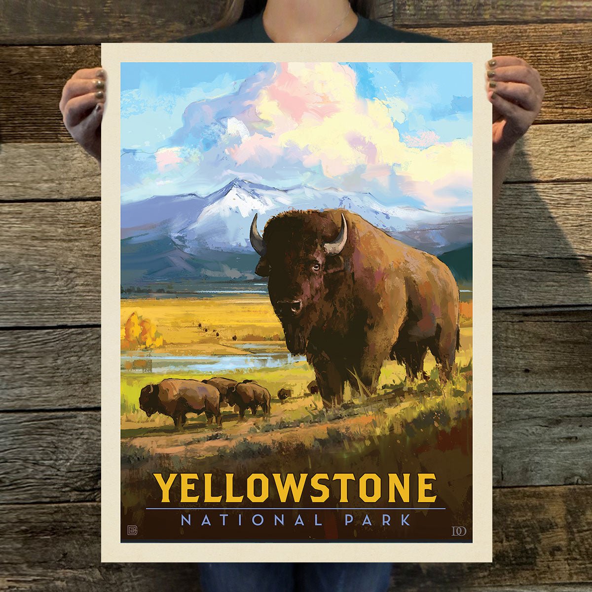 Yellowstone National Park: American Bison Art Print - Wander Together Outfitters