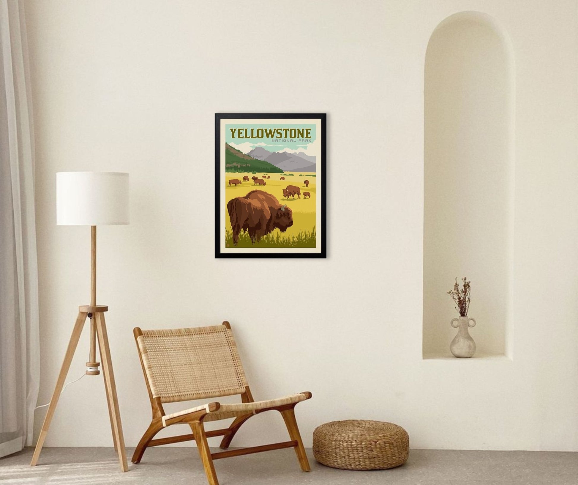 Yellowstone National Park: Bison Herd Art Print - Wander Together Outfitters