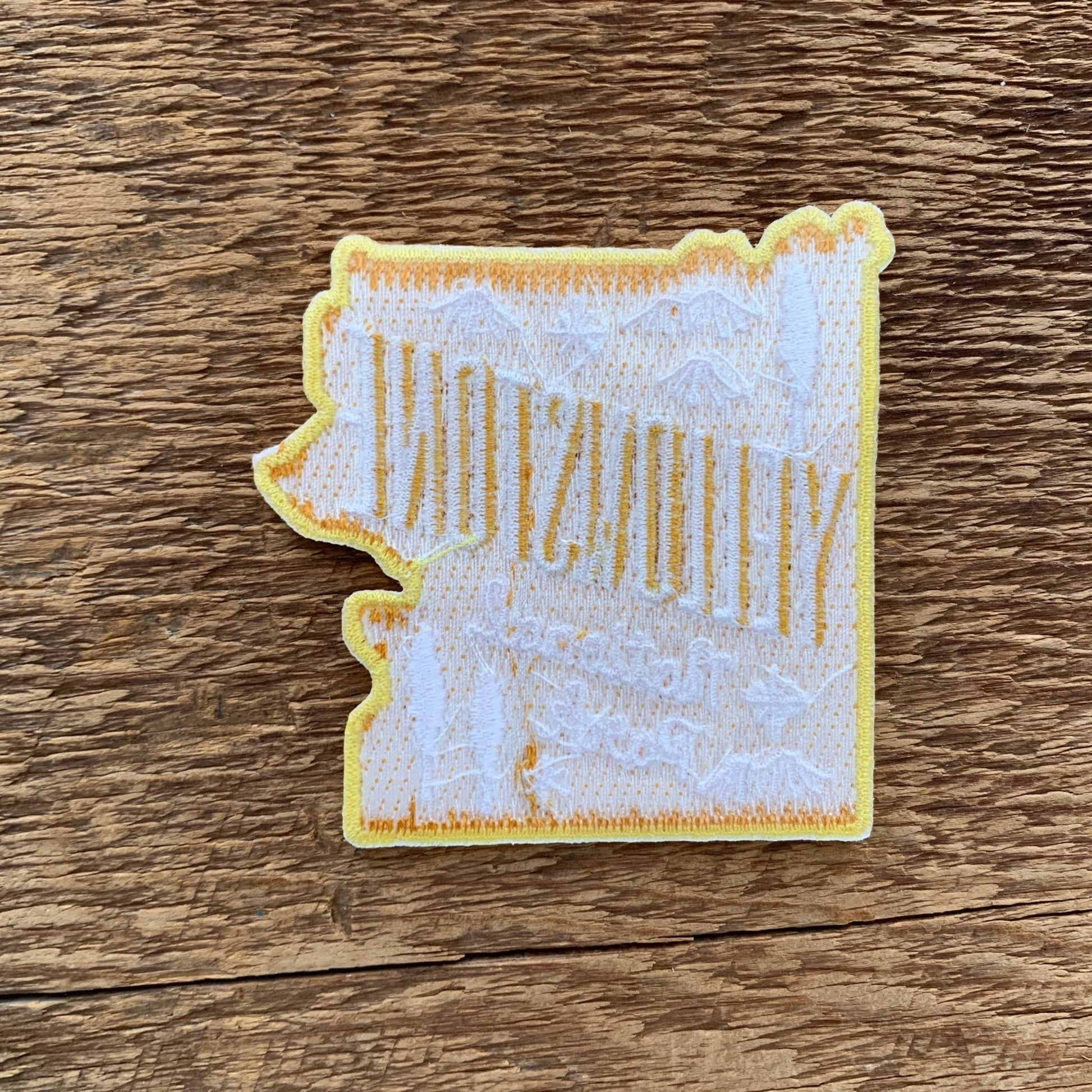 Yellowstone National Park Embroidered Iron On Patch (Yellow) - Wander Together Outfitters