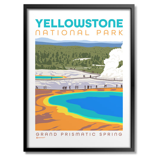 Yellowstone National Park Grand Prismatic Spring Print - Wander Together Outfitters