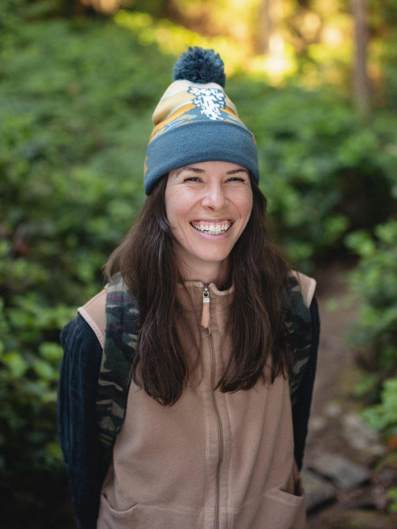 Yellowstone National Park Knit Beanie Hat with Pom Pom - Wander Together Outfitters