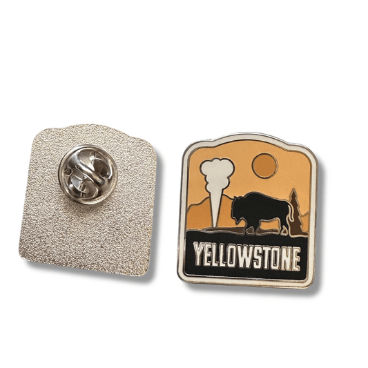 Yellowstone national Park Pins - Bison or Wolf Enamel Pins - Wander Together Outfitters