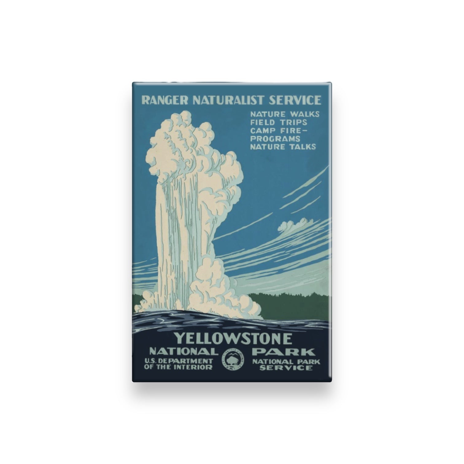 Yellowstone Tour Ad Vintage Magnet - Powell, C. Don - Wander Together Outfitters