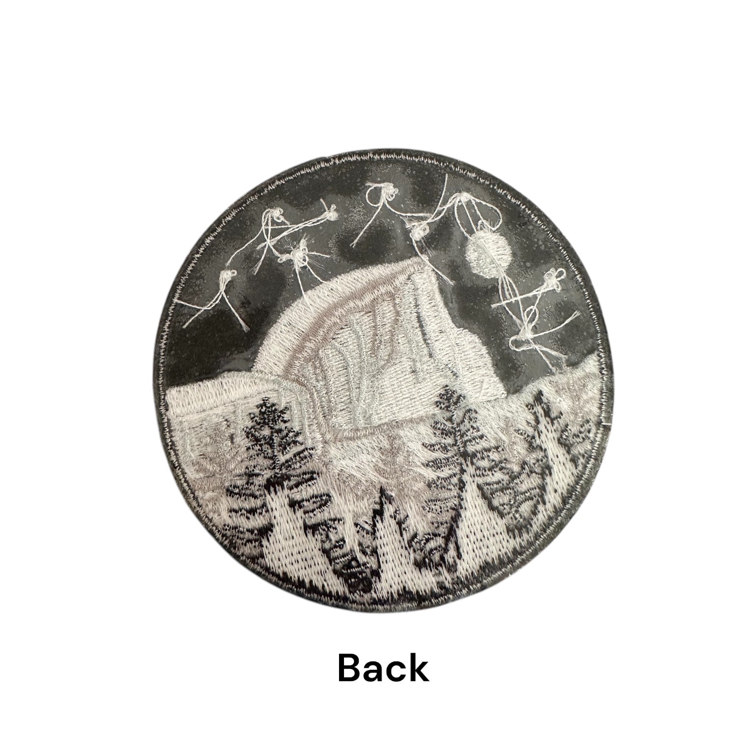 Yosemite Half Dome Moon Embroidered Iron On Patch - Wander Together Outfitters