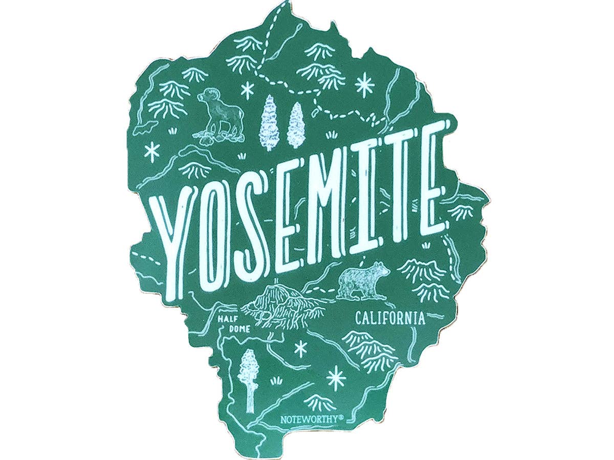Yosemite Map Sticker - Wander Together Outfitters