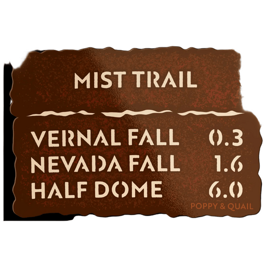 Yosemite Mist Trail Sticker - Wander Together Outfitters
