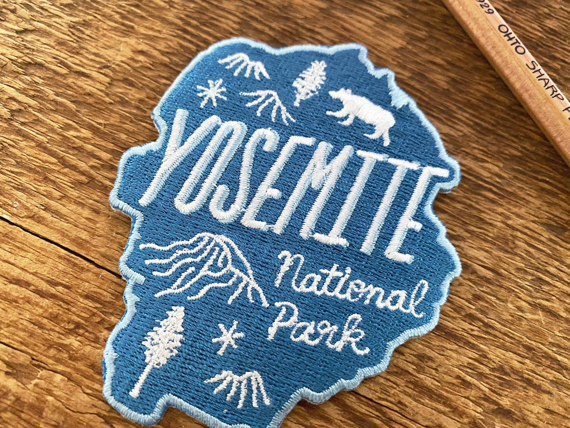 Yosemite National Iron On Embroidered Park Patch (Blue) - Wander Together Outfitters