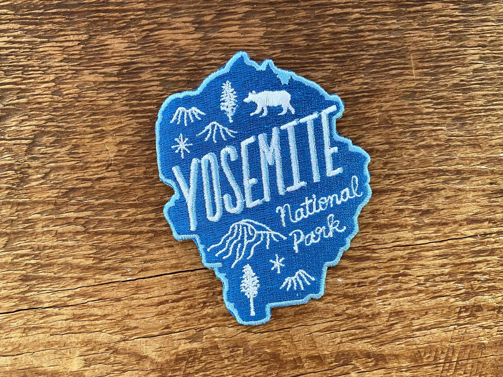 Yosemite National Iron On Embroidered Park Patch (Blue) - Wander Together Outfitters