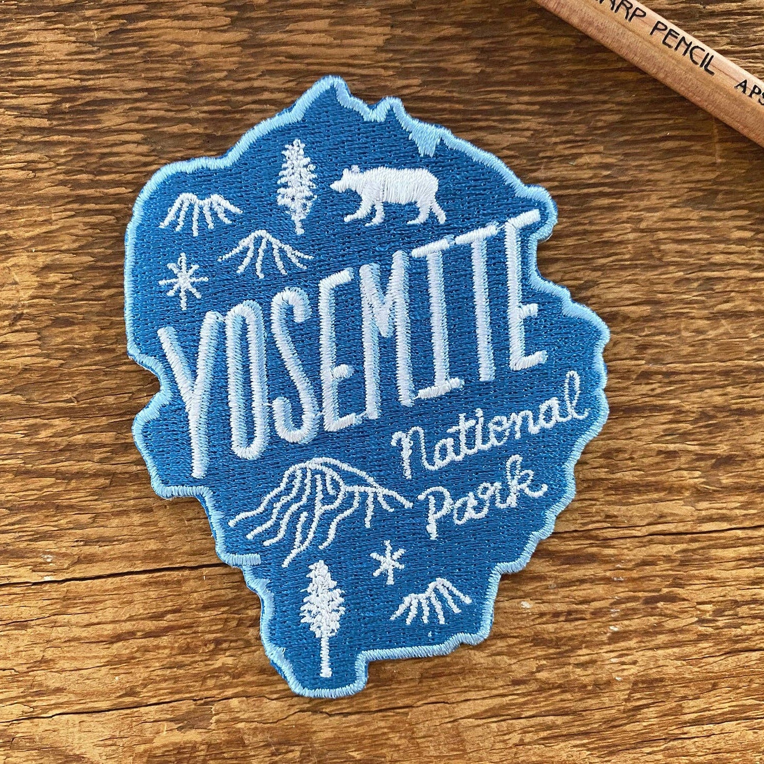 Yosemite National Iron On Embroidered Park Patch (Blue) - Wander Together Outfitters