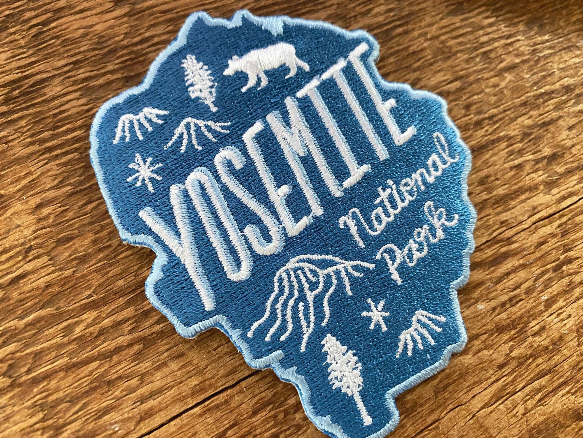 Yosemite National Iron On Embroidered Park Patch (Blue) - Wander Together Outfitters