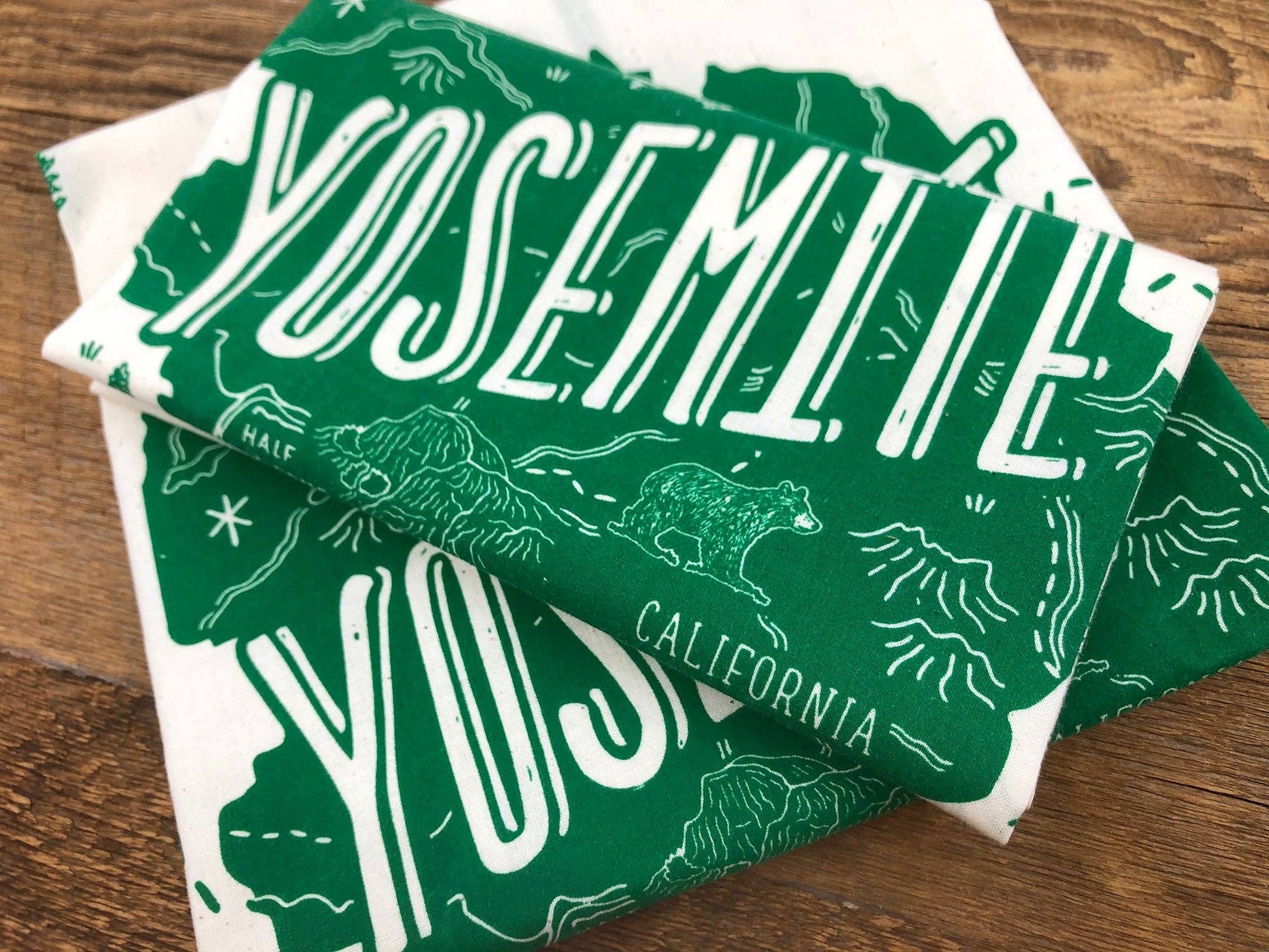 Yosemite National Park Bandana 22" by 22" (Green) - Wander Together Outfitters