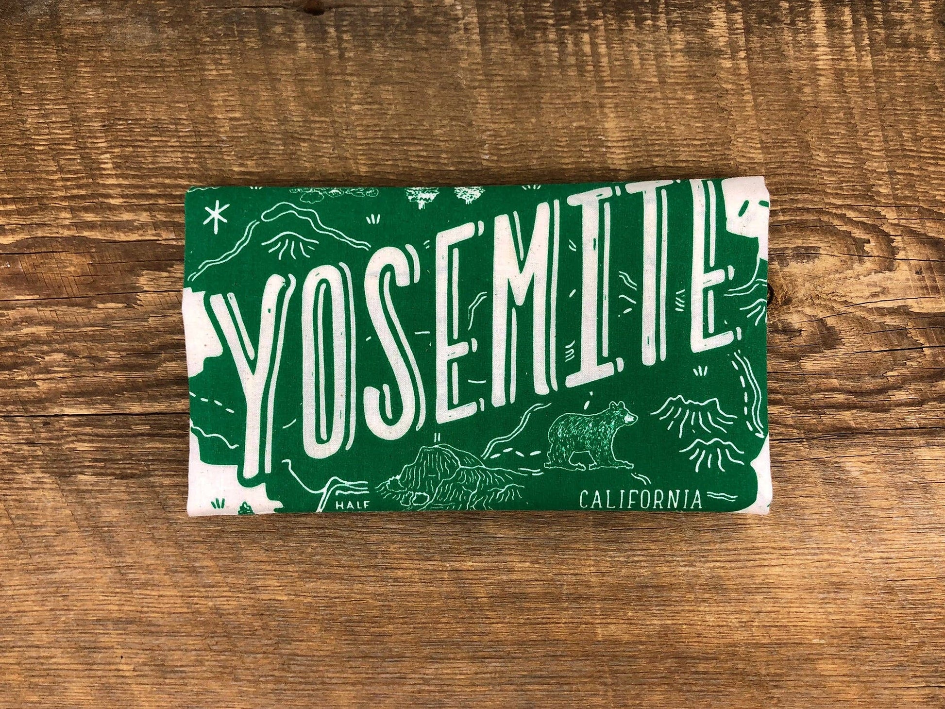 Yosemite National Park Bandana 22" by 22" (Green) - Wander Together Outfitters