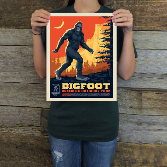 Yosemite National Park: Bigfoot (Legends & Monsters) Art Print - Wander Together Outfitters