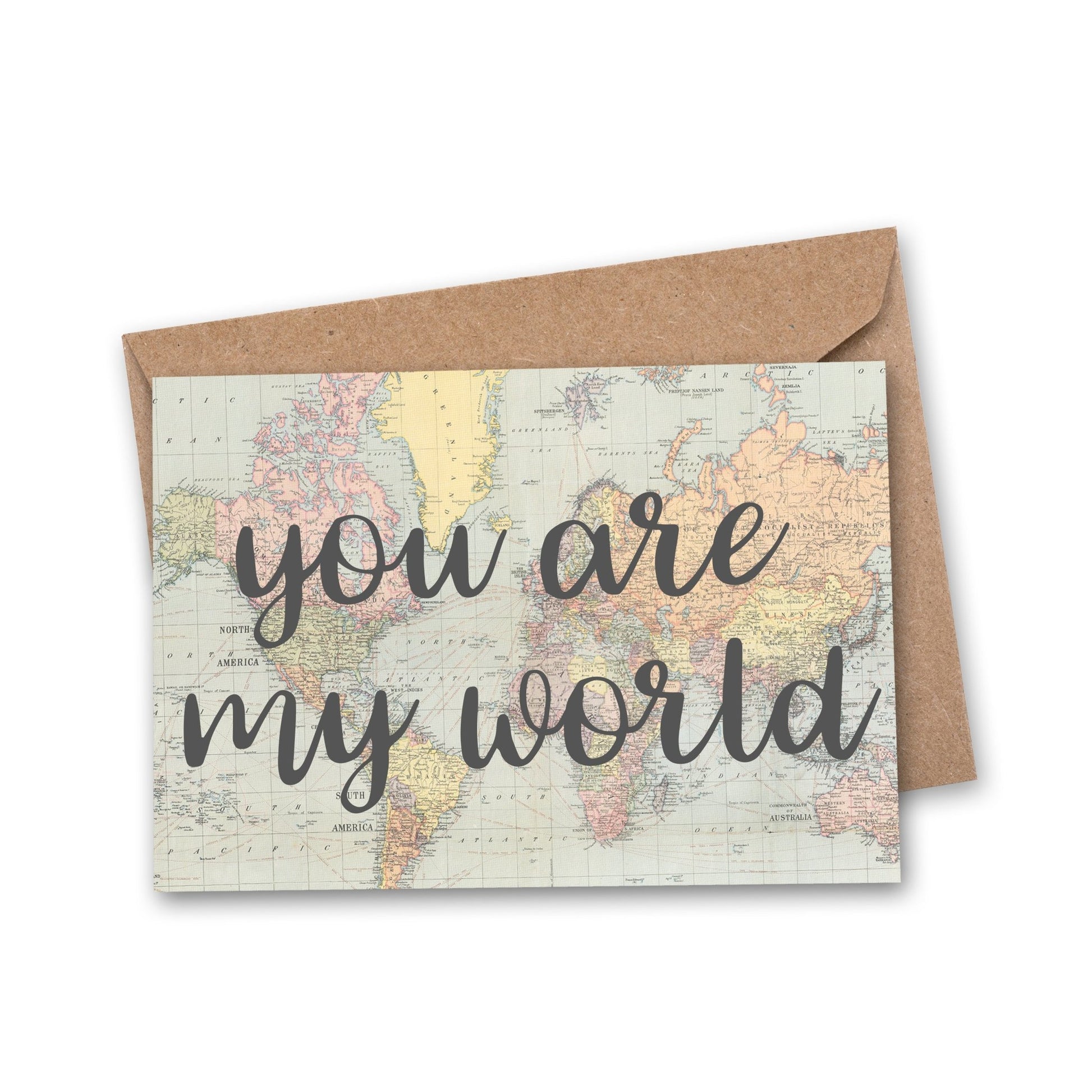 "You Are My World" Travel Greeting Card - Wander Together Outfitters