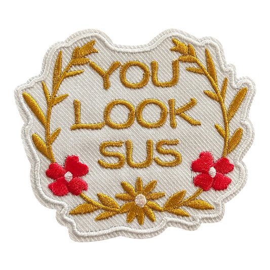 You Look Sus Iron On Patch - Wander Together Outfitters