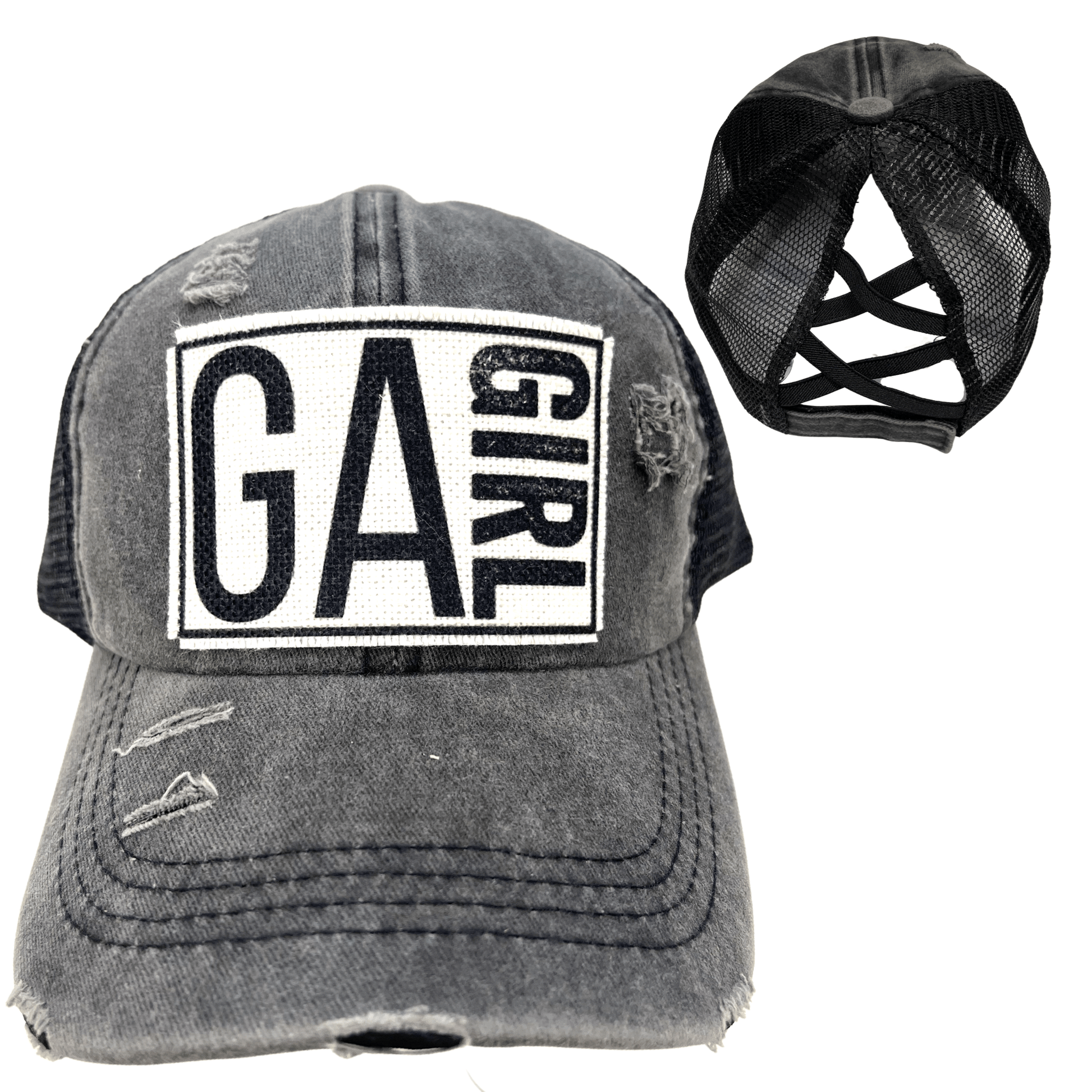 ("Your State") Girl Distressed Cap - Wander Together Outfitters