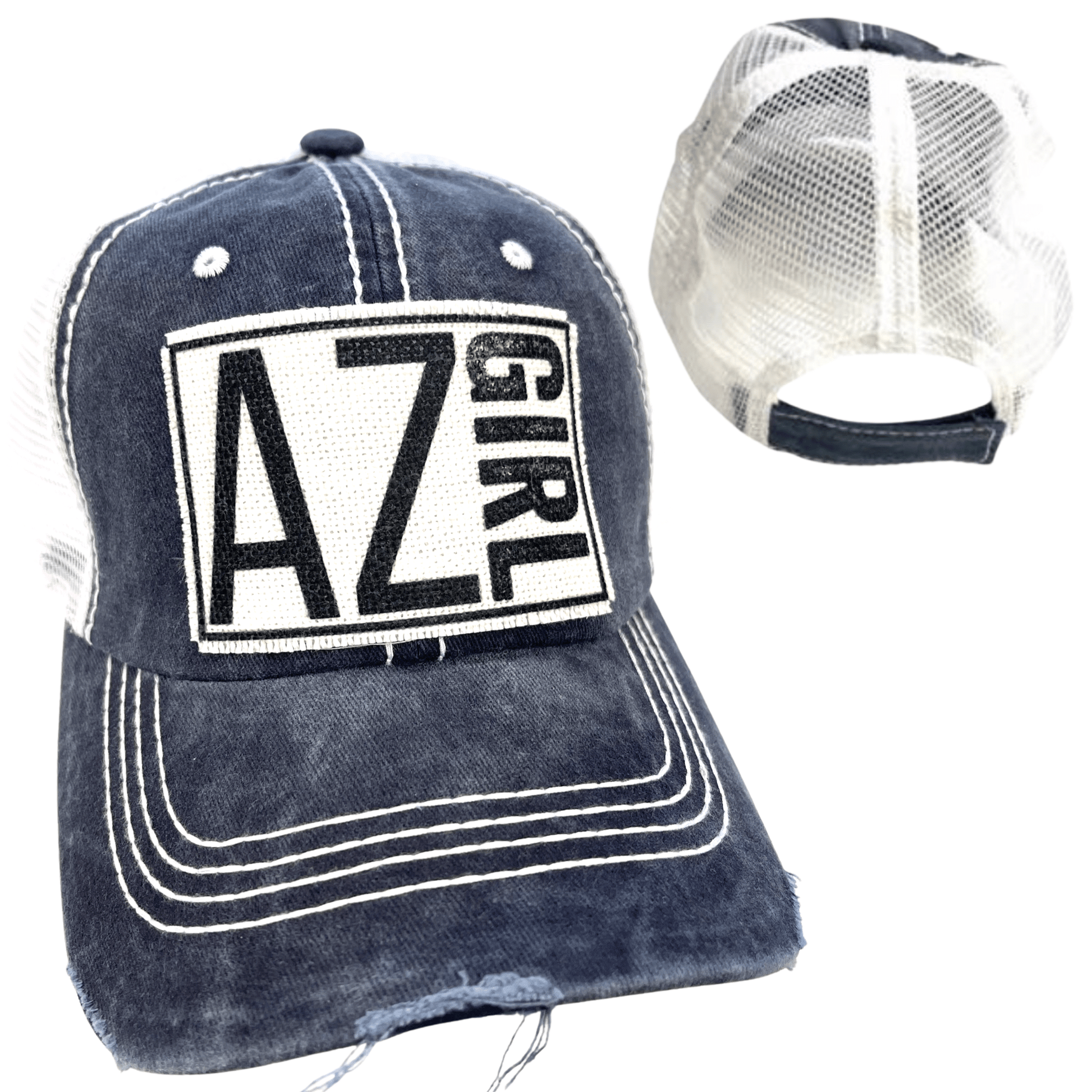 ("Your State") Girl Distressed Cap - Wander Together Outfitters