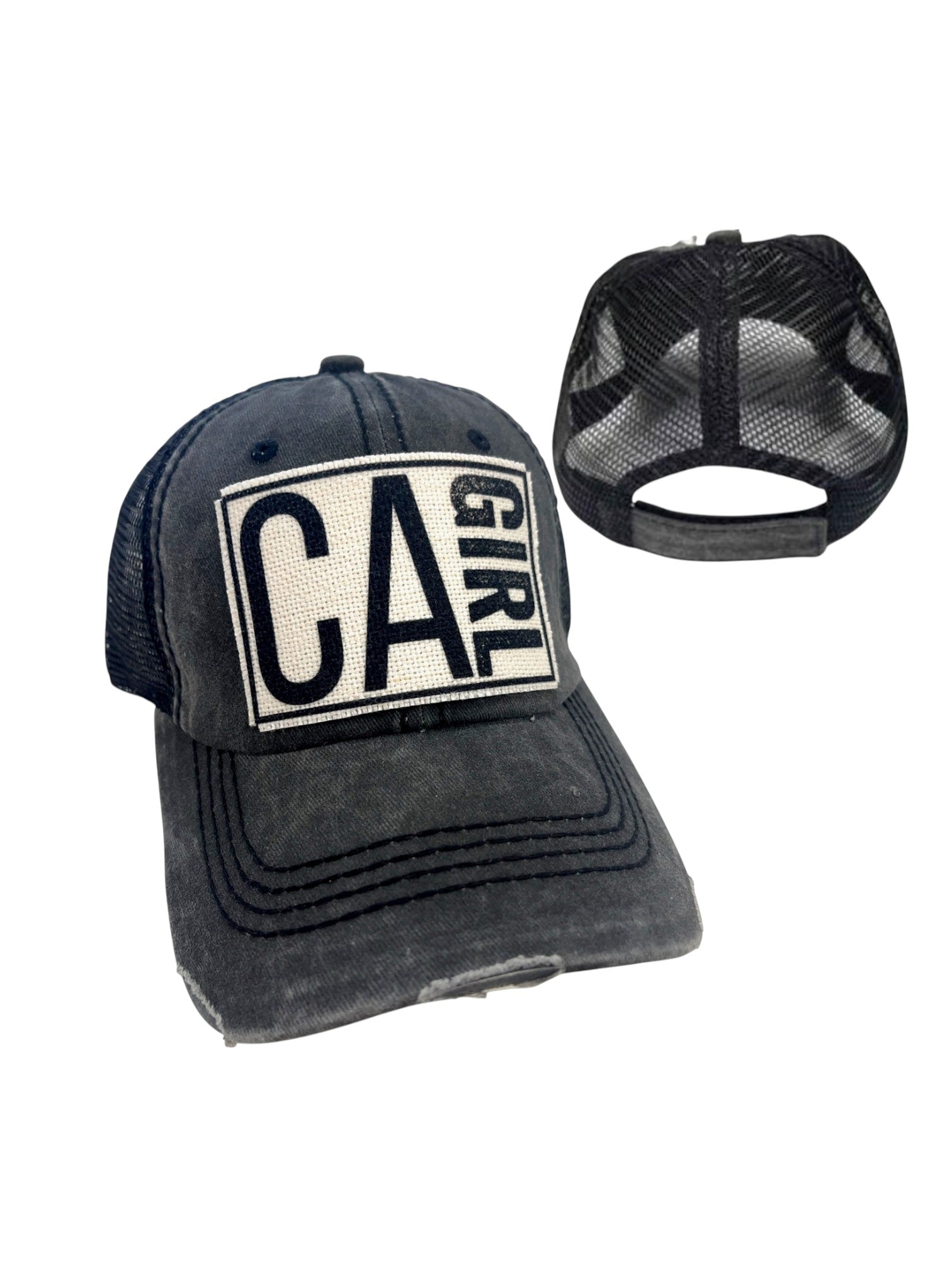 ("Your State") Girl Distressed Cap - Wander Together Outfitters