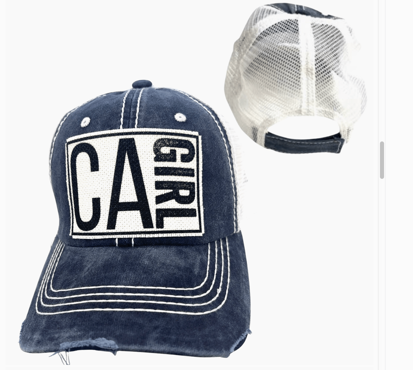 ("Your State") Girl Distressed Cap - Wander Together Outfitters