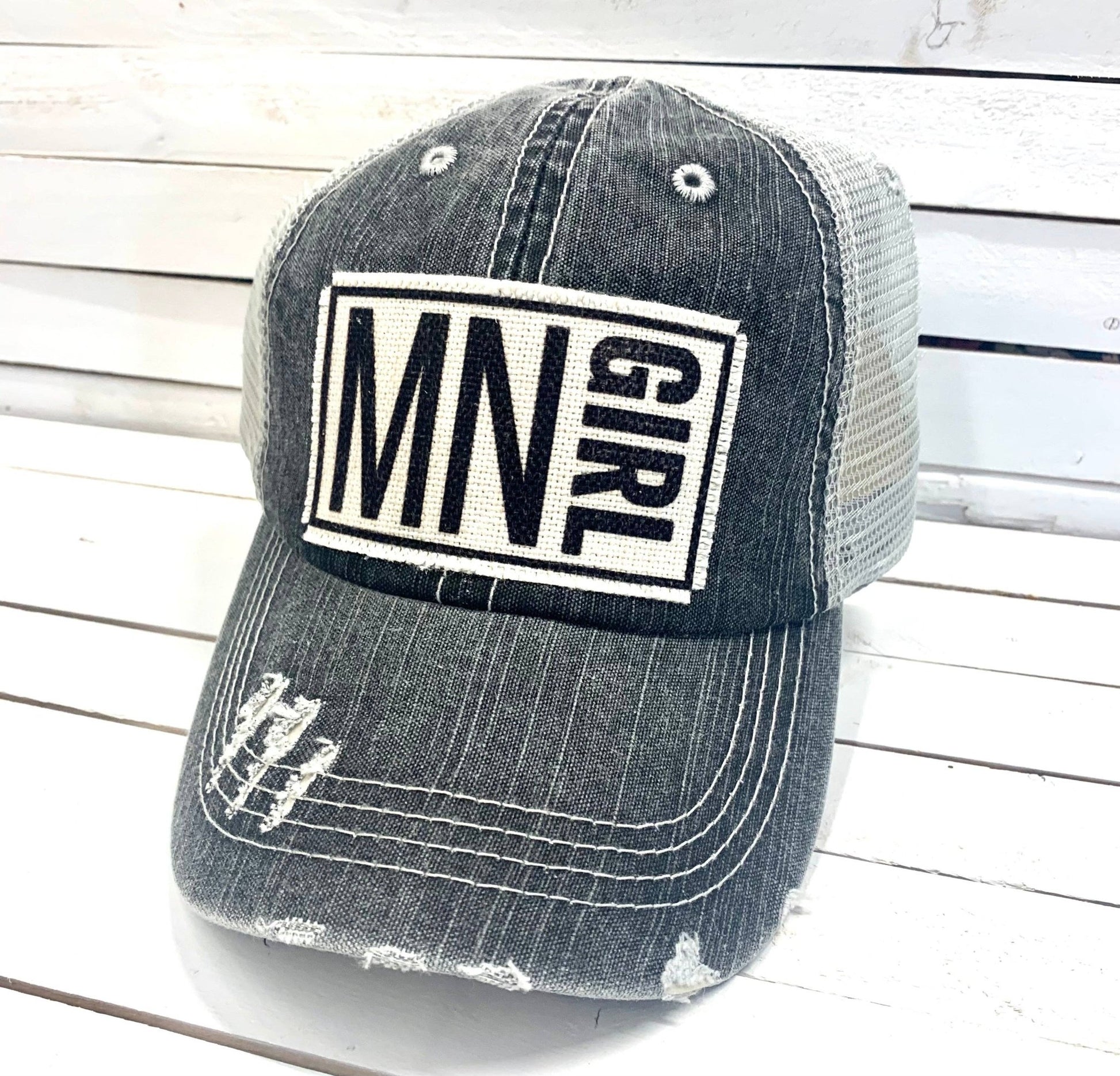 ("Your State") Girl Distressed Cap - Wander Together Outfitters